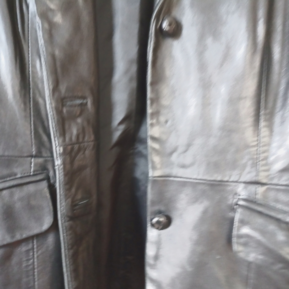 Vintage Ann Taylor Leather Coat - Black Size 10